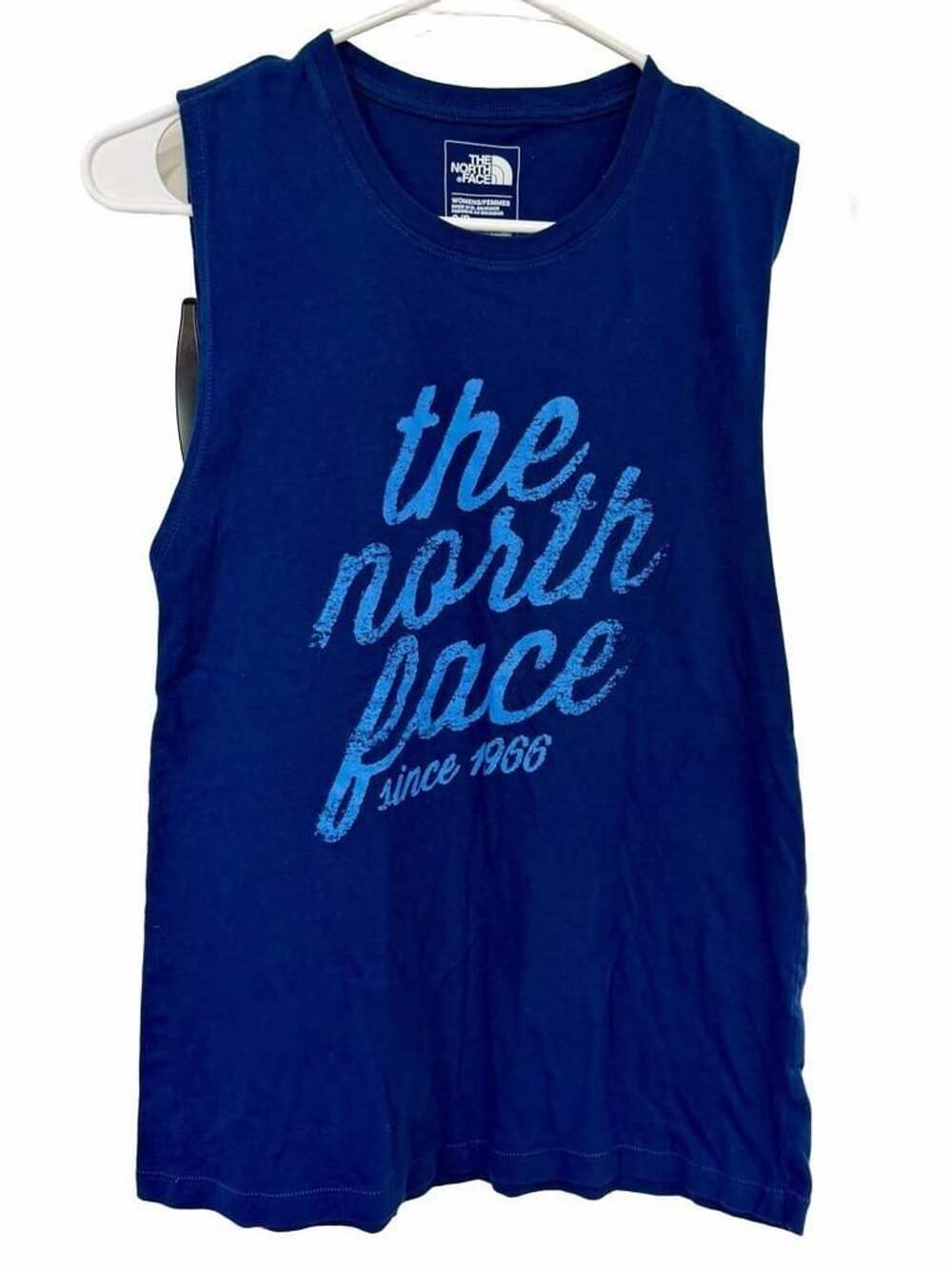 The North Face Navy Graphic Tank Top Womens S Relaxed Fit Since 1966 Sleeveless